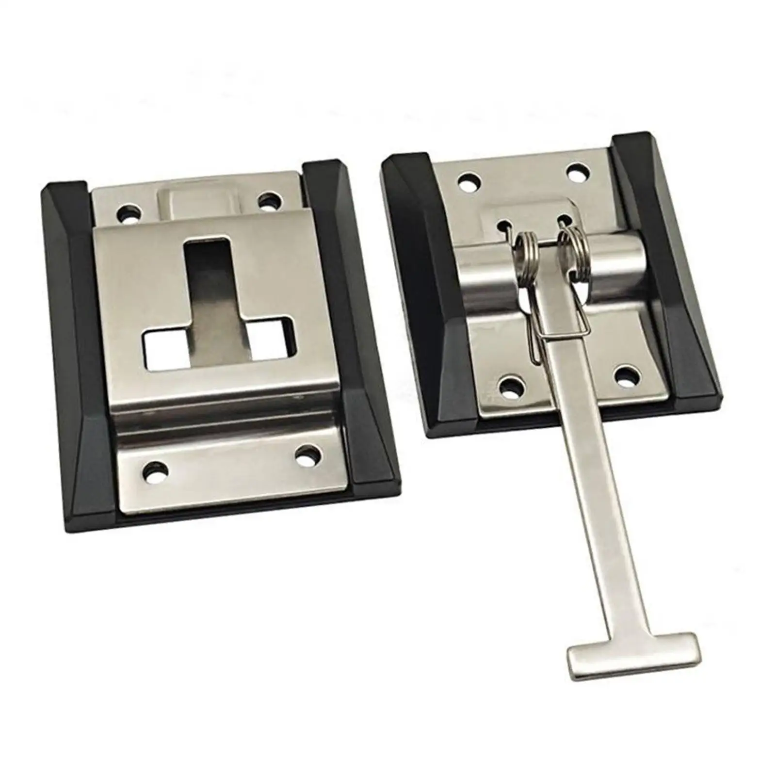 T Style Entry Door Latch Compartment Hardware Caravans Accessories Entrance Door RV Catch Holder for Containers Trucks Vehicles