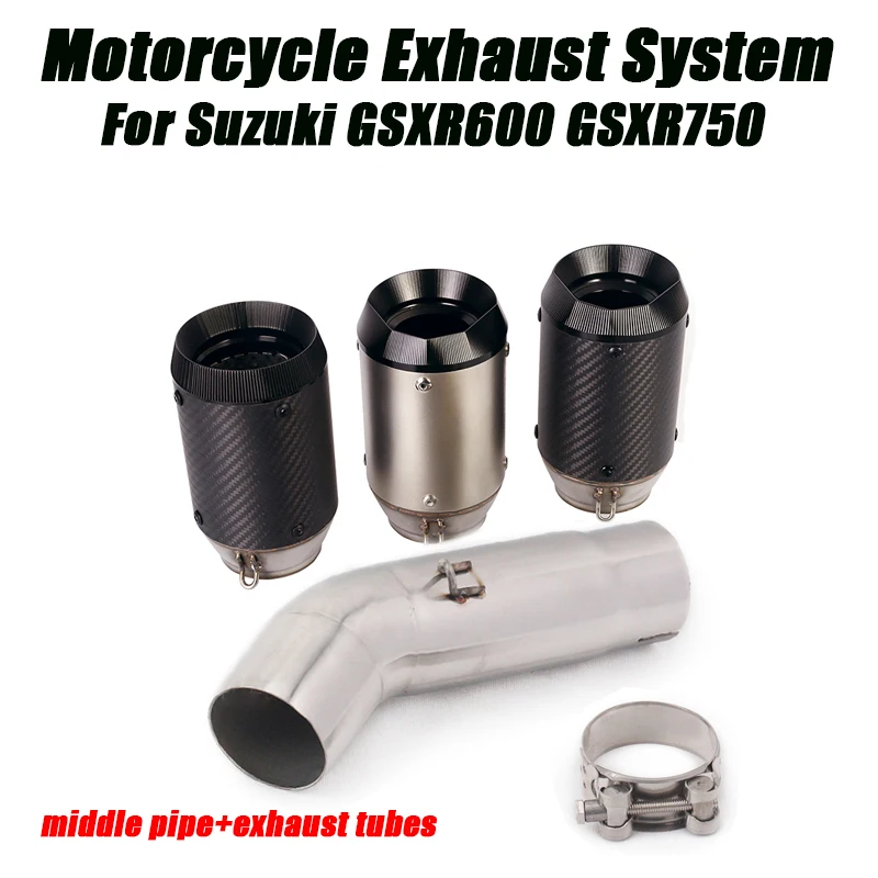 

Motorcycle Stainless Mid Link Tube With Exhaust Muffler Pipe DB Killer for Suzuki GSXR750 600 2011 2012 2013 2014 2015 2016-2022