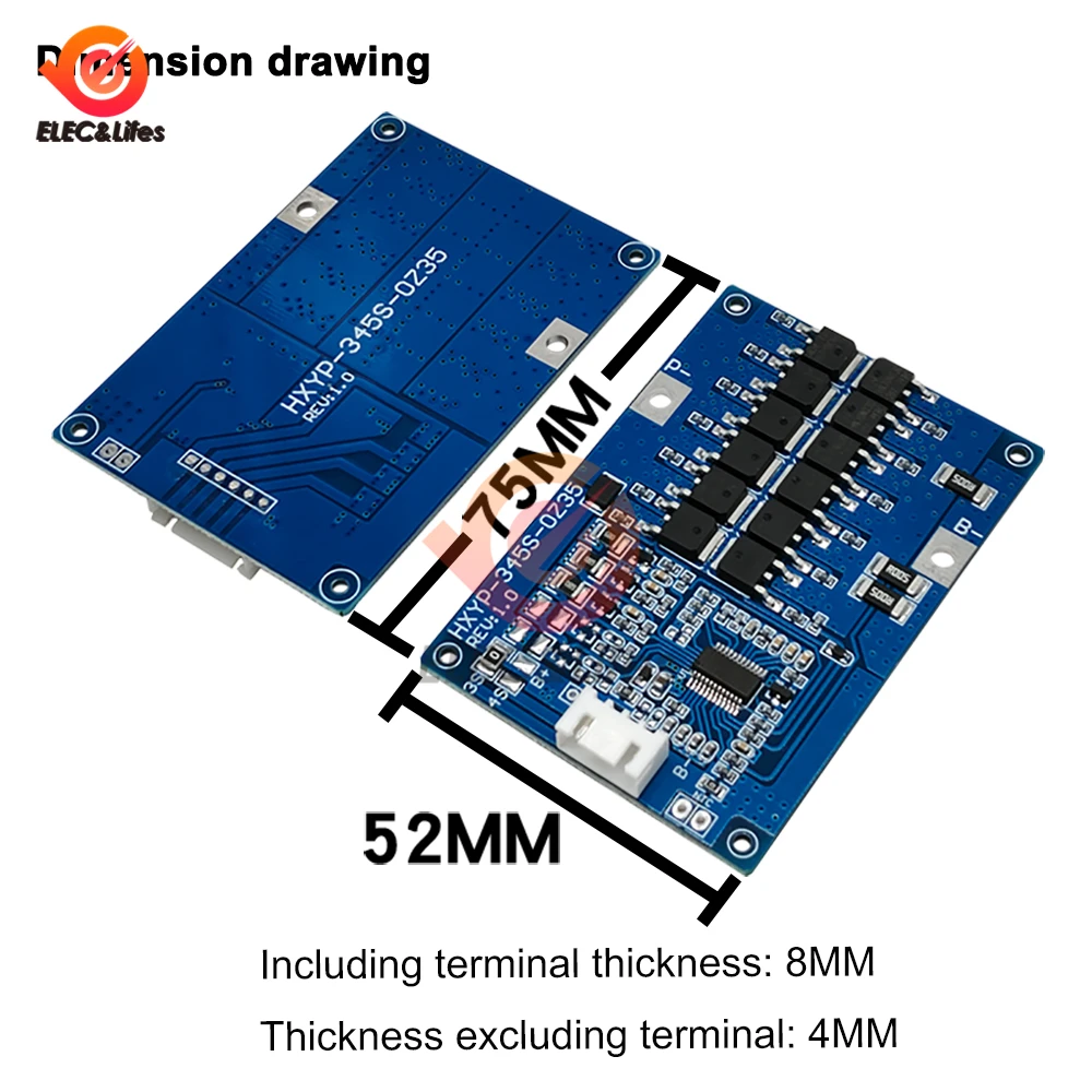 3S 4S 5S 35A Li-ion Bateria de Lítio BMS 18650 Carregador de Proteção Placa PCB 16.8V 21V Circuito de Proteção de Célula Para Motor de Broca