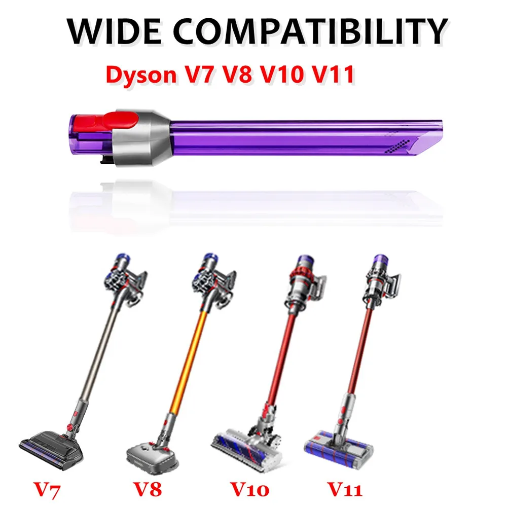 Светодиодная трубка со щелевой насадкой, сменный аксессуар для Dyson V7 V8 V10 V11, беспроводное пространство для детской чистки