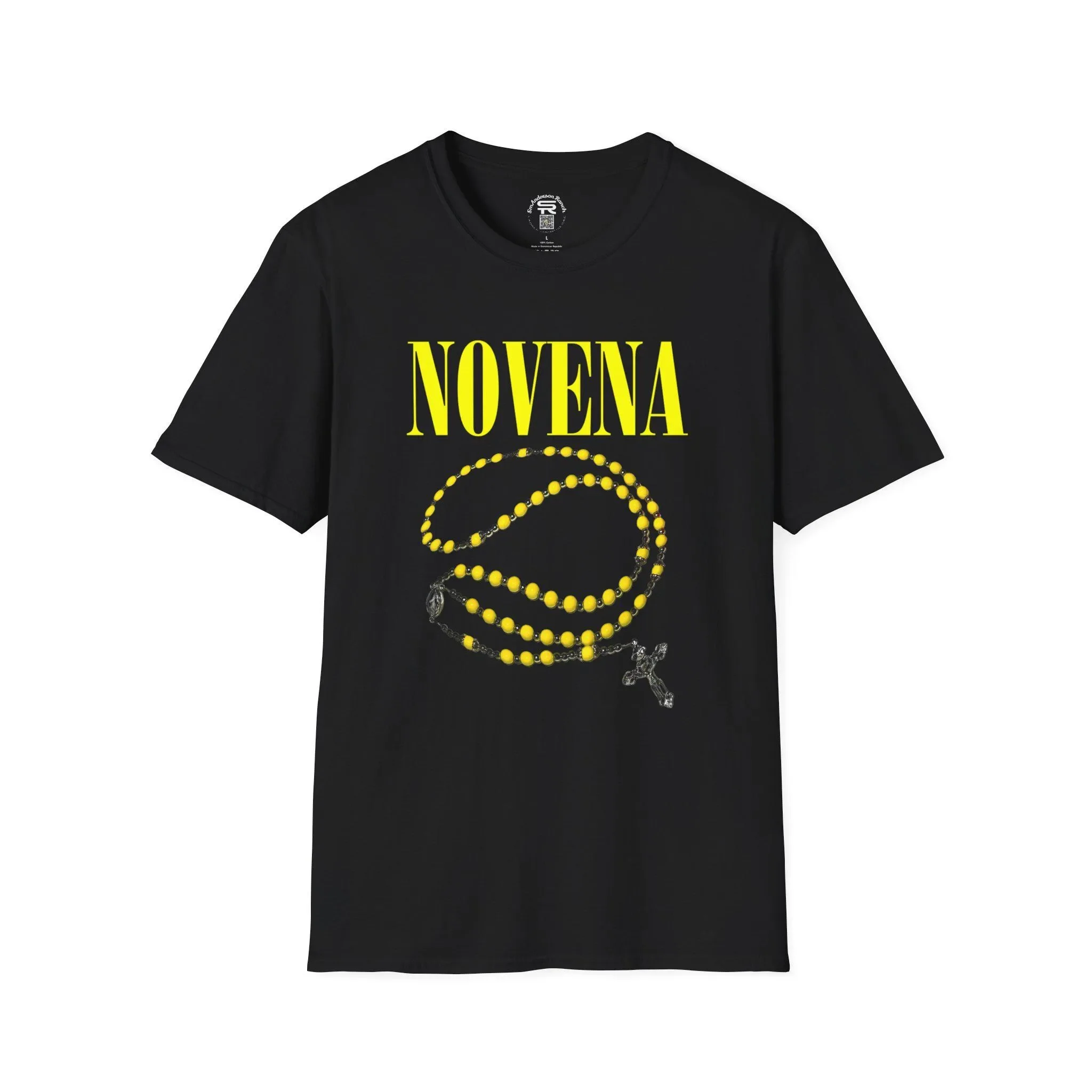 Novena Yellow Rosary SR Traditional Catholic Christian Religious Church Devotion T Shirt
