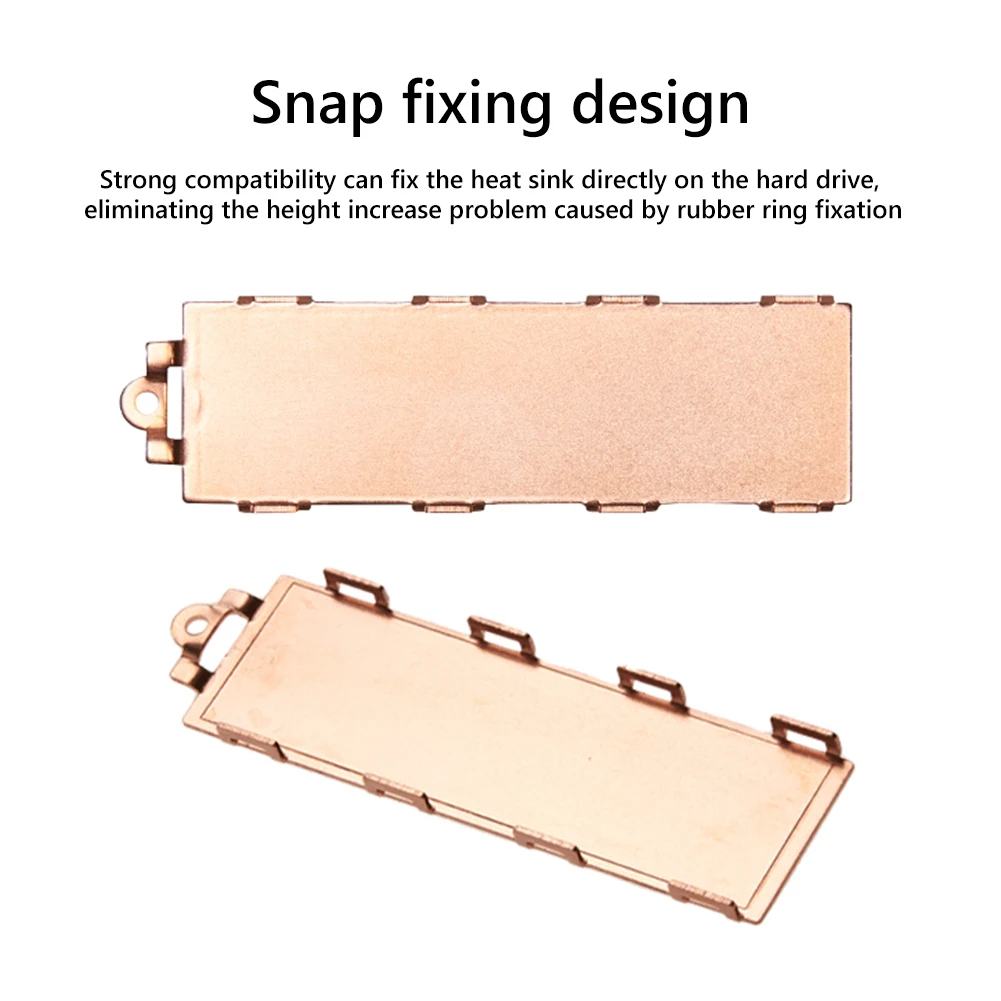 

Ультратонкий радиатор для твердотельного накопителя 0,8 мм, 386,4 Вт/(м·К) с термопрокладкой для M.2 NVMe 2280 SSD