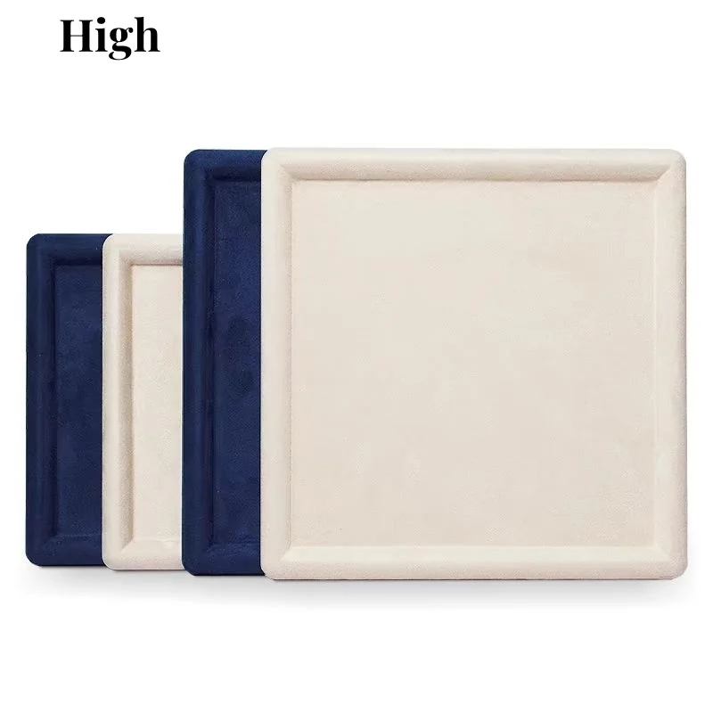 

High-Grade Flannelette Jewelry Tray Ring Storage Display Tray Necklace Glasses Watch Display Props