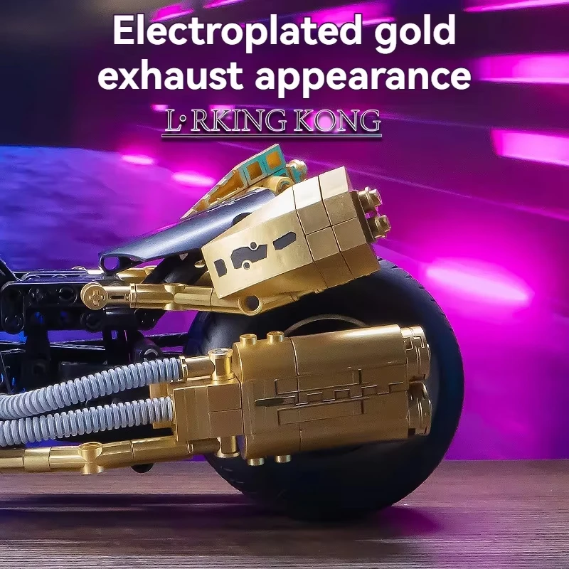 نموذج دراجة نارية من طوب البناء الفني MOC مجموعة أدوات البناء الإبداعية ألعاب تعليمية هدية للأطفال الأولاد والبنات