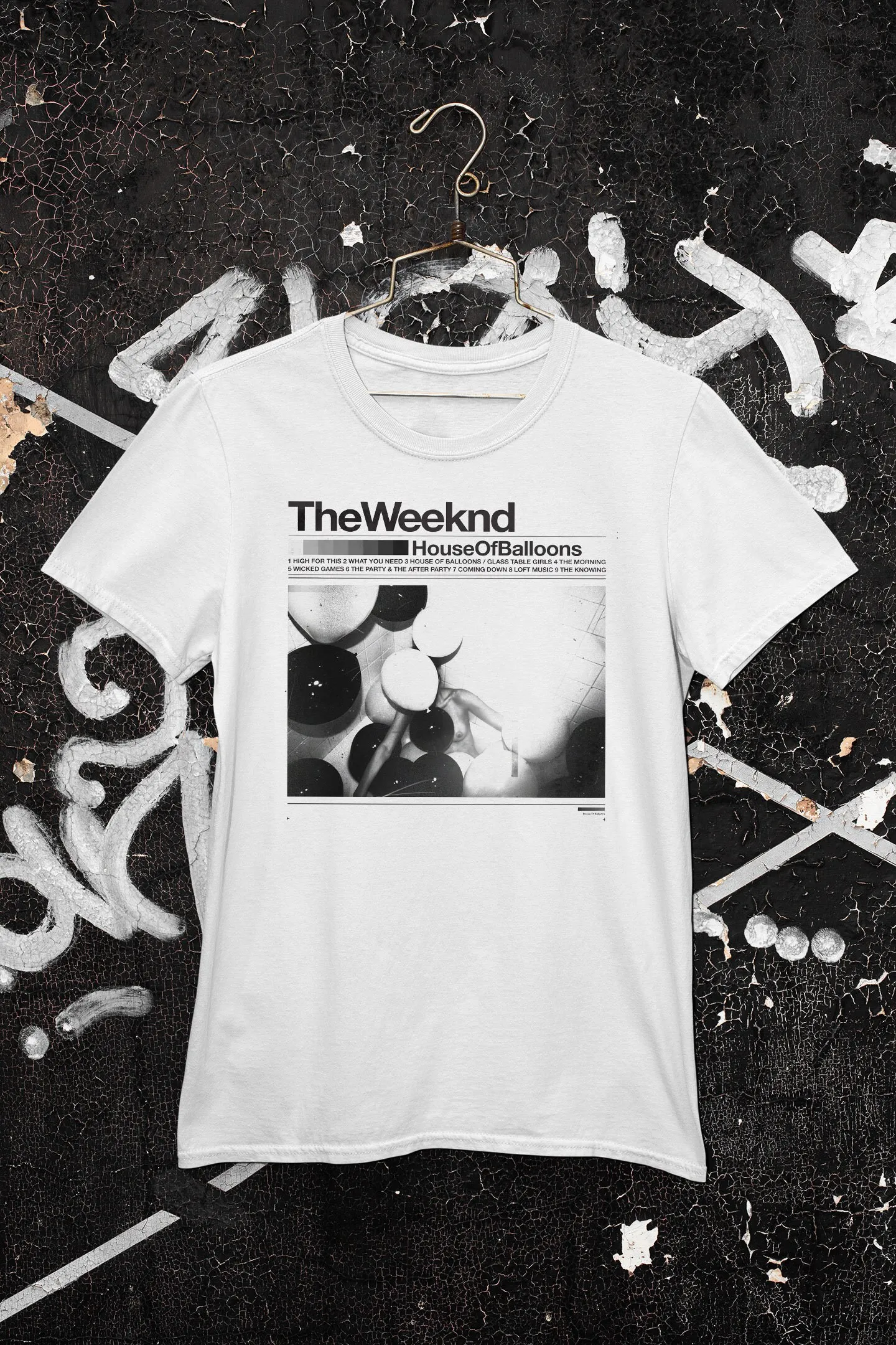 The Weeknd House of Baloons XO Music Show White T Shirt Best Chritmas Birthdays