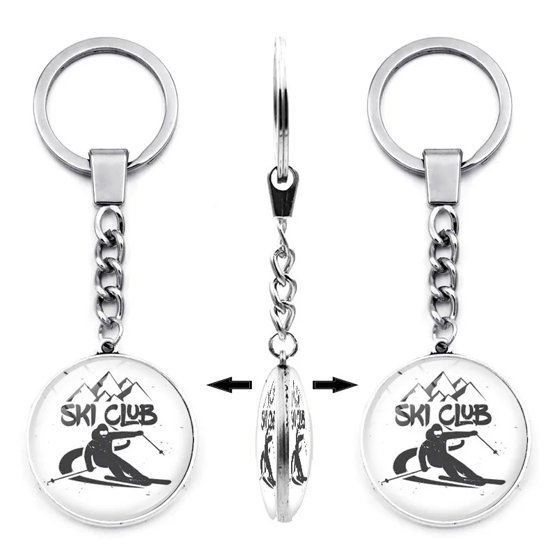 Porte-clés snowboard, pendentif porte-clés, jeux de ski, luge, cadeau pour festival de glace et de neige