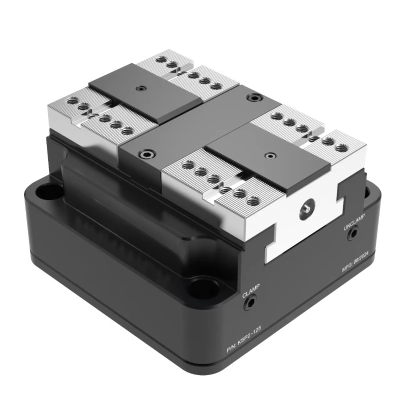 

New KSP2-125 Self Centering air Vise Pneumatic Concentric Vise Clamping Force Blocks for CNC Machine