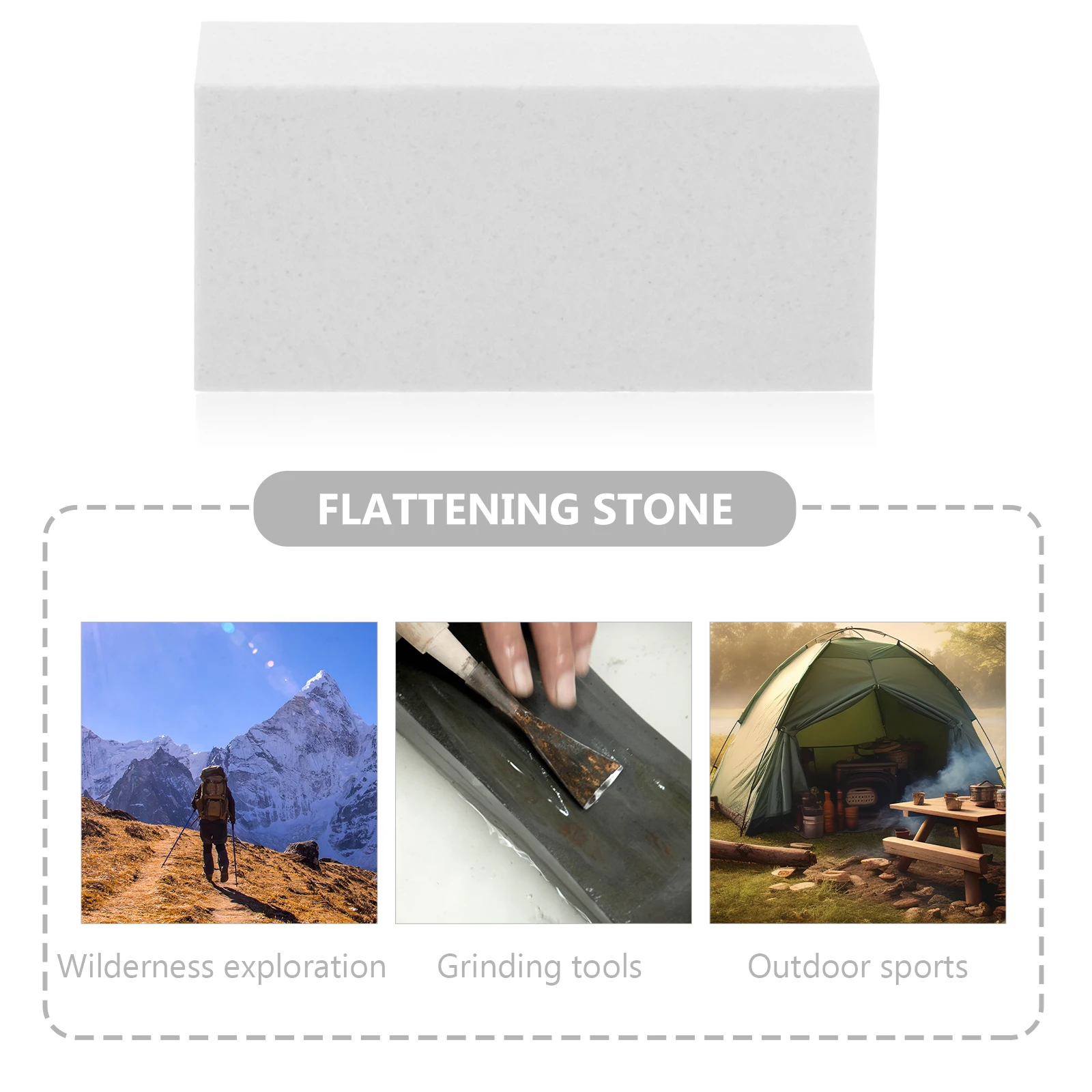 

White Corundum Correction Stone Double Sided Flattenings Sharpening Block for Repair Tools Ceramic TilesKnife Whetstone