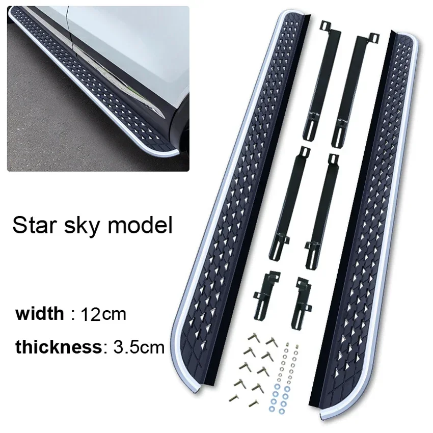 وصل حديثًا خطوة جانبية لدواسة القدم لسيارة هيونداي توكسون 2021 2022 2023، محتوى معدني 98%، قوي ومتين، تحميل 250 كجم