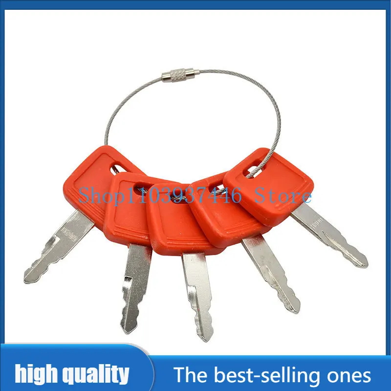 5pcs Ignition Key H800 AT194969 AT147803 Compatible with Excavator 110 120 120C 120D 130G 135C 135D 135G 160C LC