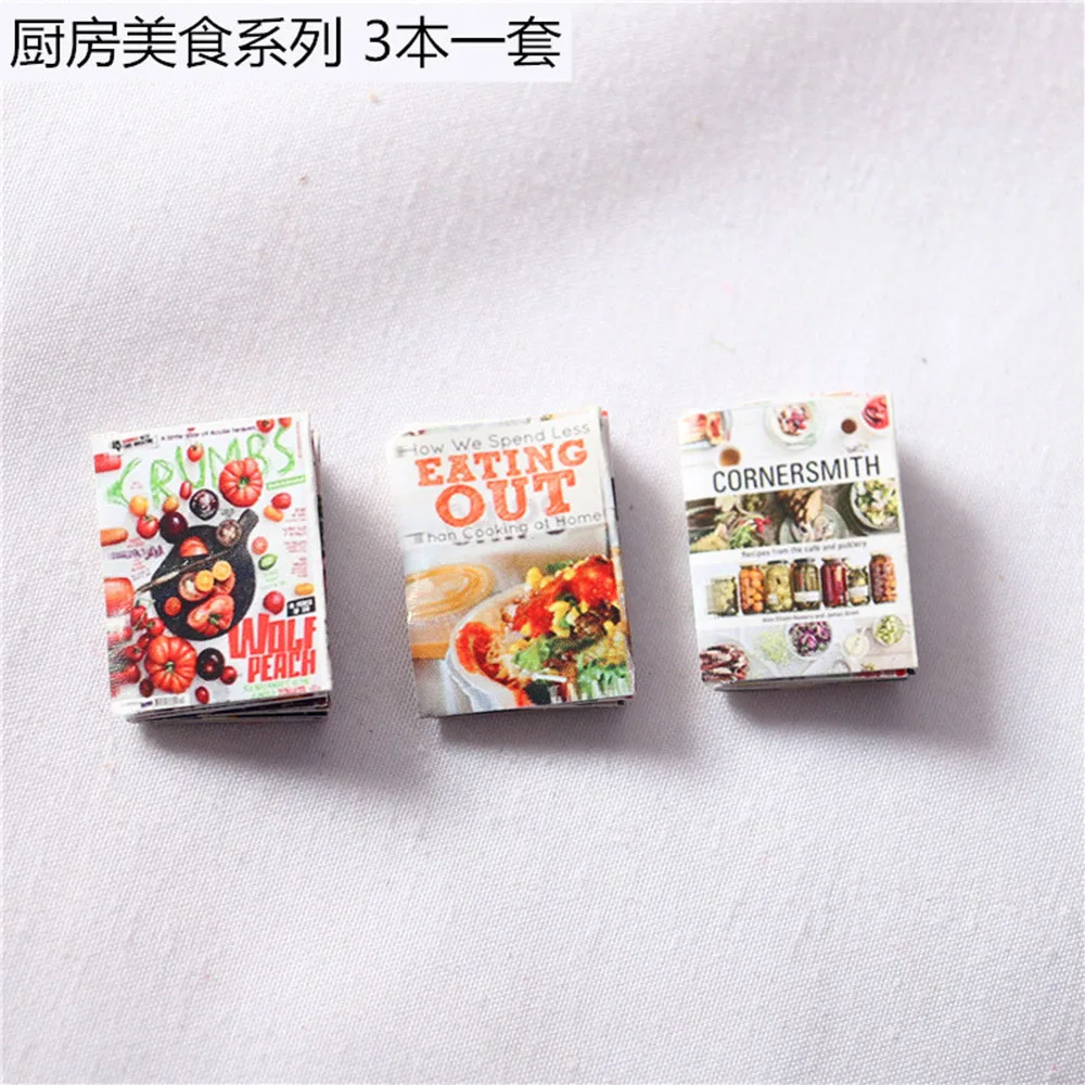 Miniature items Fashion Magazine/Newspaper Dollhouse Accessories For 1/6BJD 1/12 Dollhouse Decoration Scene Simulation Props Toy