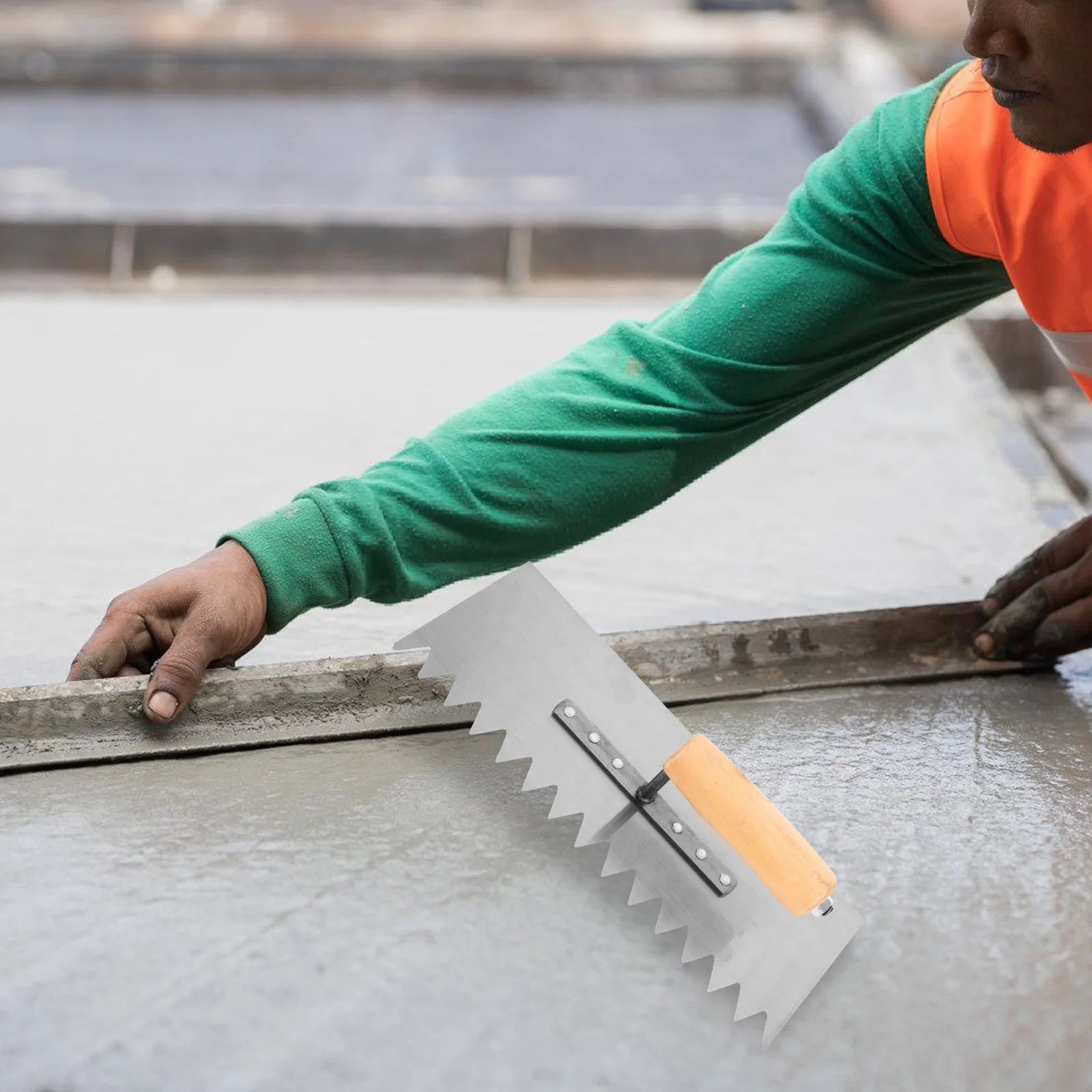 مجرفة الخرسانة البناء الثقيلة الكربون الصلب الخشب مقبض دريوال مجرفة منحني قبضة الاسمنت مكشطة أداة إزالة شبكة النفط