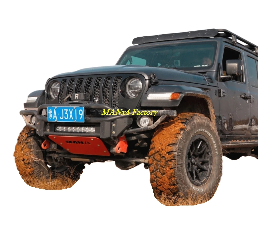 

MANx4 Steel Front Bumper Bull Bar Nudge Bar For Jeep Wrangler JL