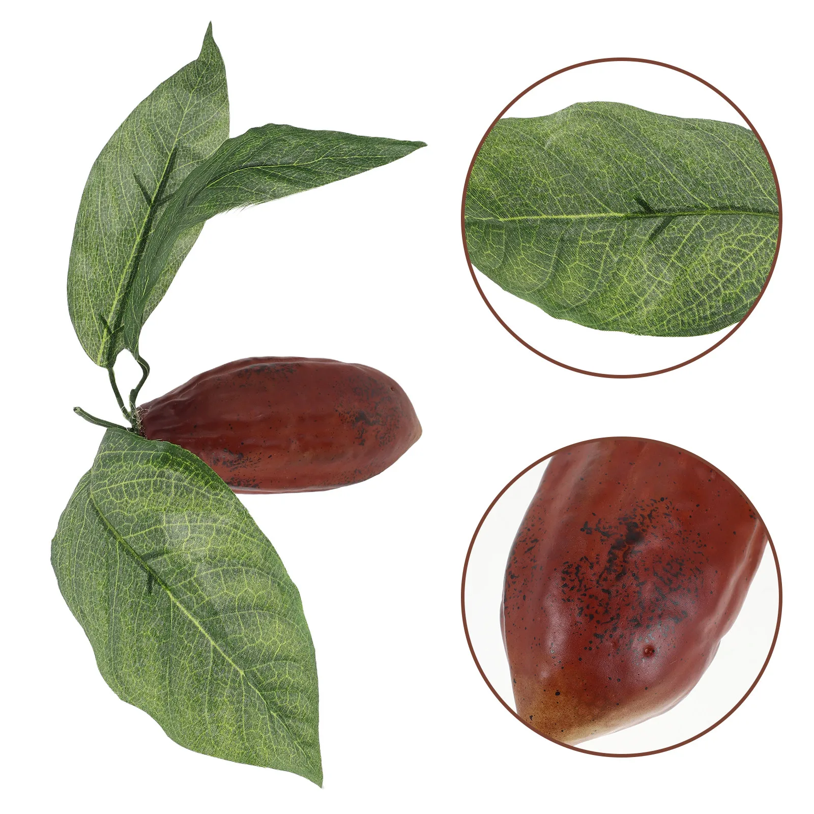 Artificial Cacao Pod Realistic Cocoa Fruit Simulation Prop for Coffee Shop Decor Restaurant Display