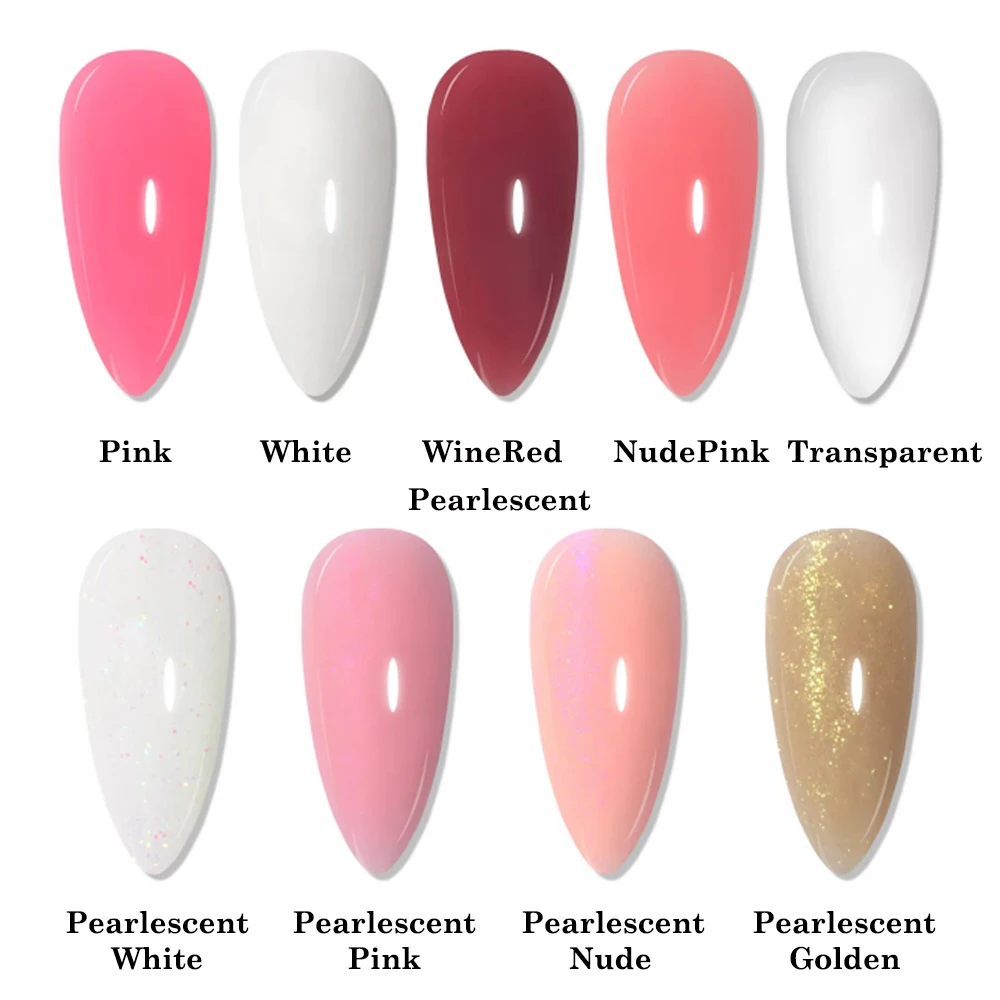 Pearl Color 80g Nail Building Extension Gel Soak Off UV LED Gel Golden Pink Clear Hard Constructed Gel Manicure Nail Gel