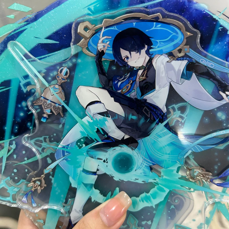 Game Impact Original 20cm Big Acrylic Figure Stand Model Scaramouche Wanderer Character Exclusive Element Scene Cool Keychain