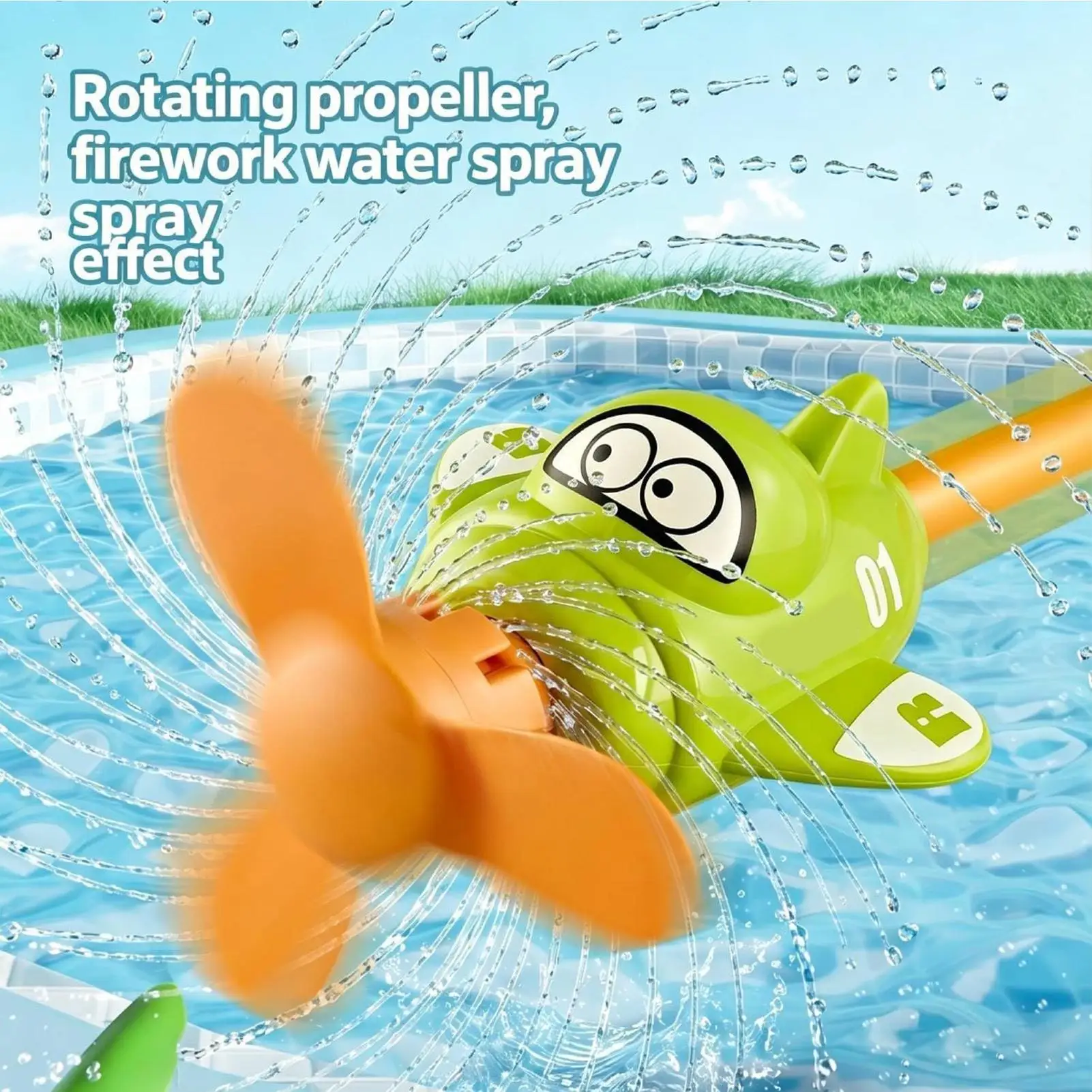 

Water Squirting Toy Outdoor Squirting Toy With Rotating Propeller Water Squirter Tube For Beach Lawn Garden Courtyard Patio