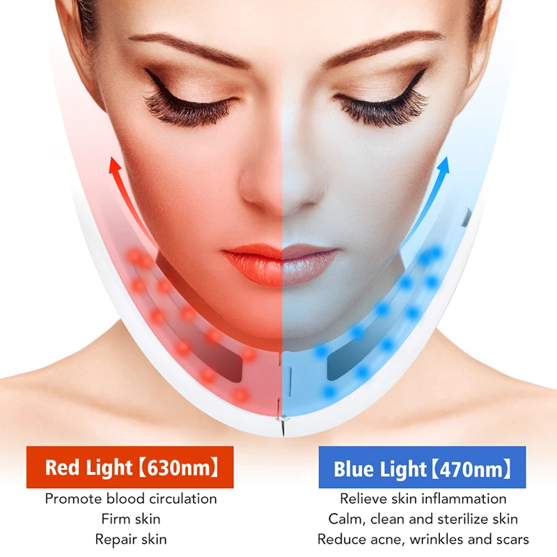 LED الفوتون العلاج الخامس الوجه جهاز التخسيس الصغير الكهربائية مزدوجة الذقن حزام رفع EMS التكنولوجيا الوجه الاهتزاز التخسيس #3