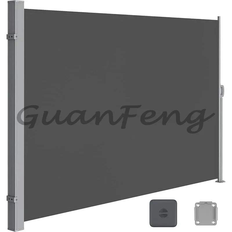 Retractable Side Awning with All Aluminum Frame, Waterproof UV Protection Privacy Screen for Balcony & Terrace