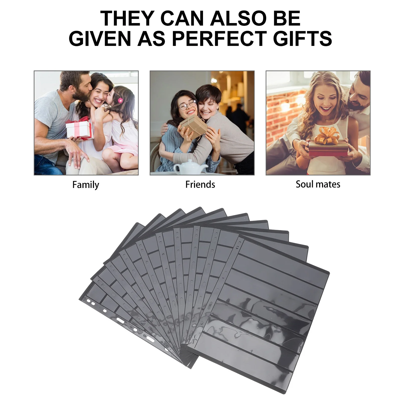 10pcs Album Pages Seven Rows Premium Clear Plastic For Long-Term Coin Storage Reusable Erasable Smooth Inserts