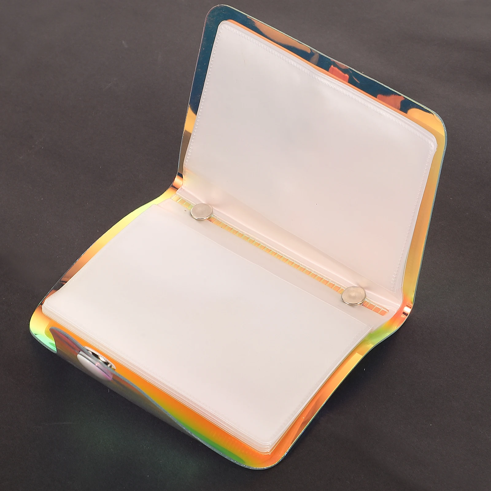 

Holographic 20 Page Clear Card Wallet Multi Position Organizer Ideal for Travel Sports Shopping Daily Use Bag Pack