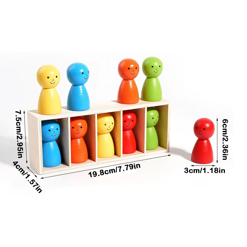 Wooden Fun Guessing Little People Bottle Children's Memory Logic Thinking Parent-Child Interaction Board Games Educational Toy