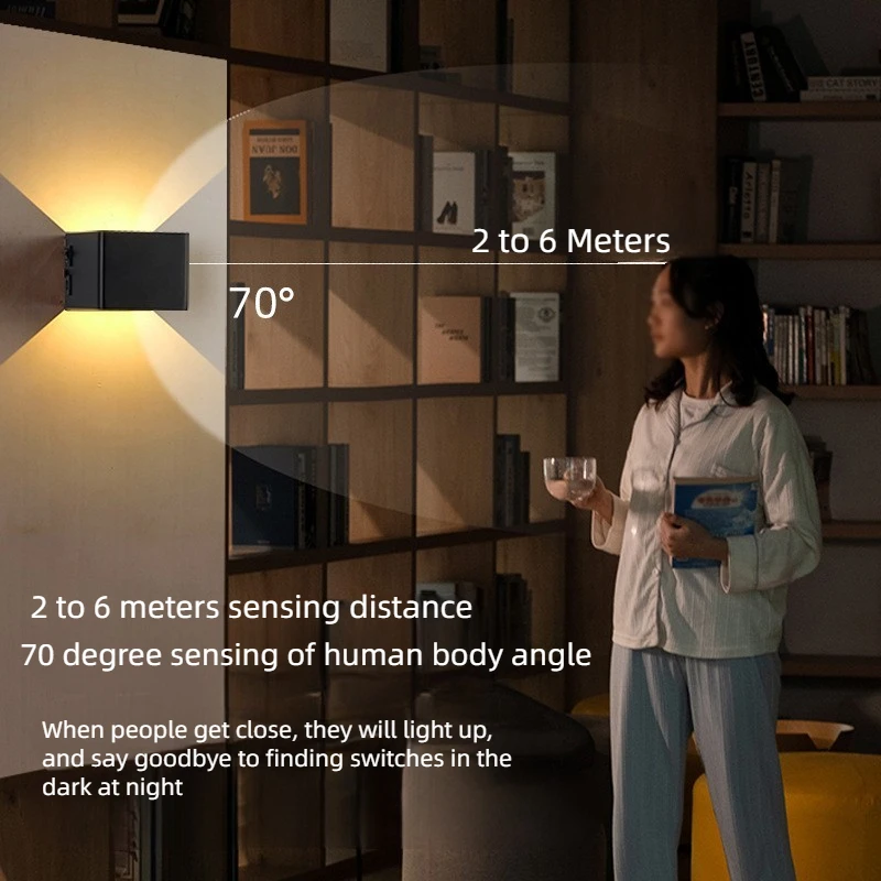 Explosive Smart Aluminum Human Body Sensor No Punching No Wiring Magnetic Charging LED Multi-functional Multi-purpose Wall Light