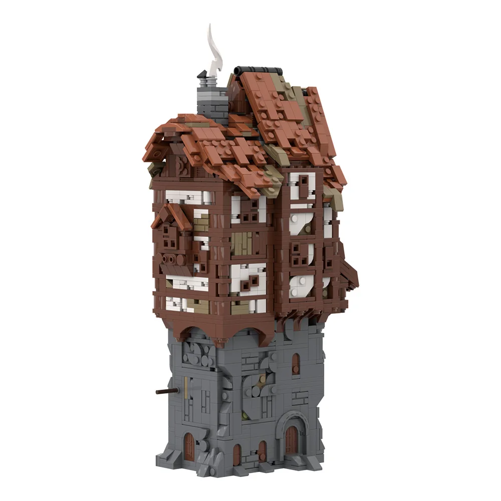 Gobricks MOC 名前のない村ビルディングブロック町の森の家レトロ建築モデルレンガ組み立ておもちゃ子供のギフト