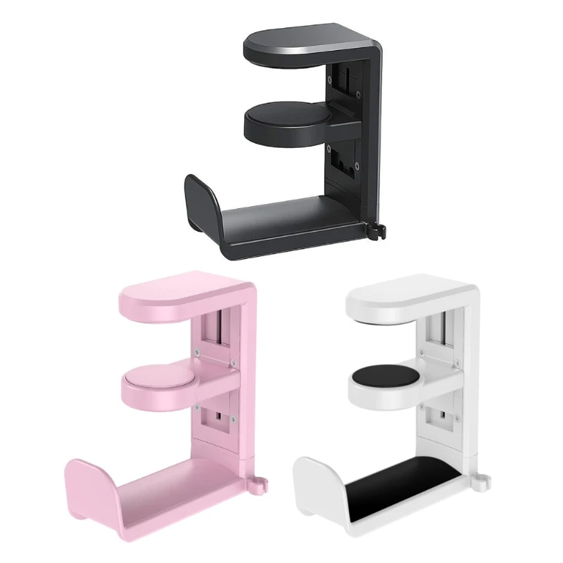 Rotable Headphone Holder Under Desk Clamp Controller Stand Replaceable Cup Holder for Universal Controller and Headset