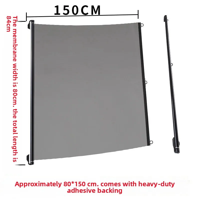 Einziehbarer Windschutzscheiben-Sonnenschutz 75-150cm, Transparenter PET-Autoschutz für LKWs, Busse, Autos, UV- und Hitzeschutz – Detail 19