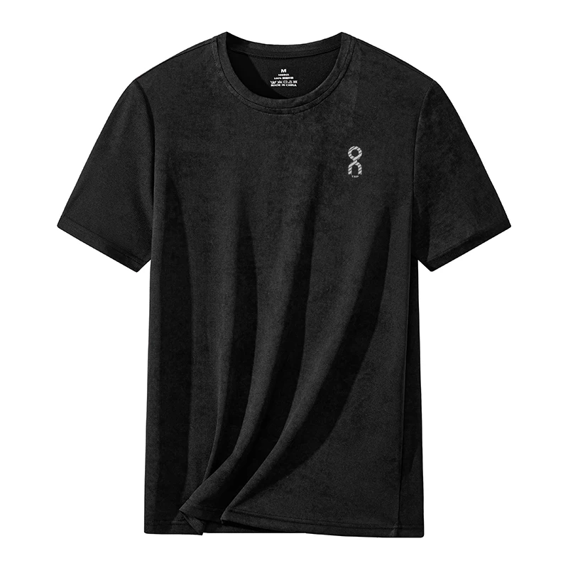 

Мужская спортивная повседневная футболка для тренировок на открытом воздухе, бега, альпинизма, походов, быстросохнущая, дышащая, с коротким рукавом