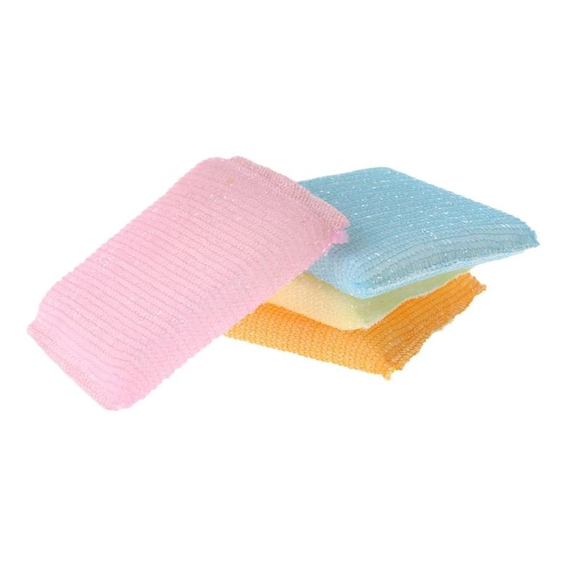 4pcs/set Soft Sponge Scouring Pads Dish Bowl Kitchen Cleaning Scrub Scrubber Pad B95B