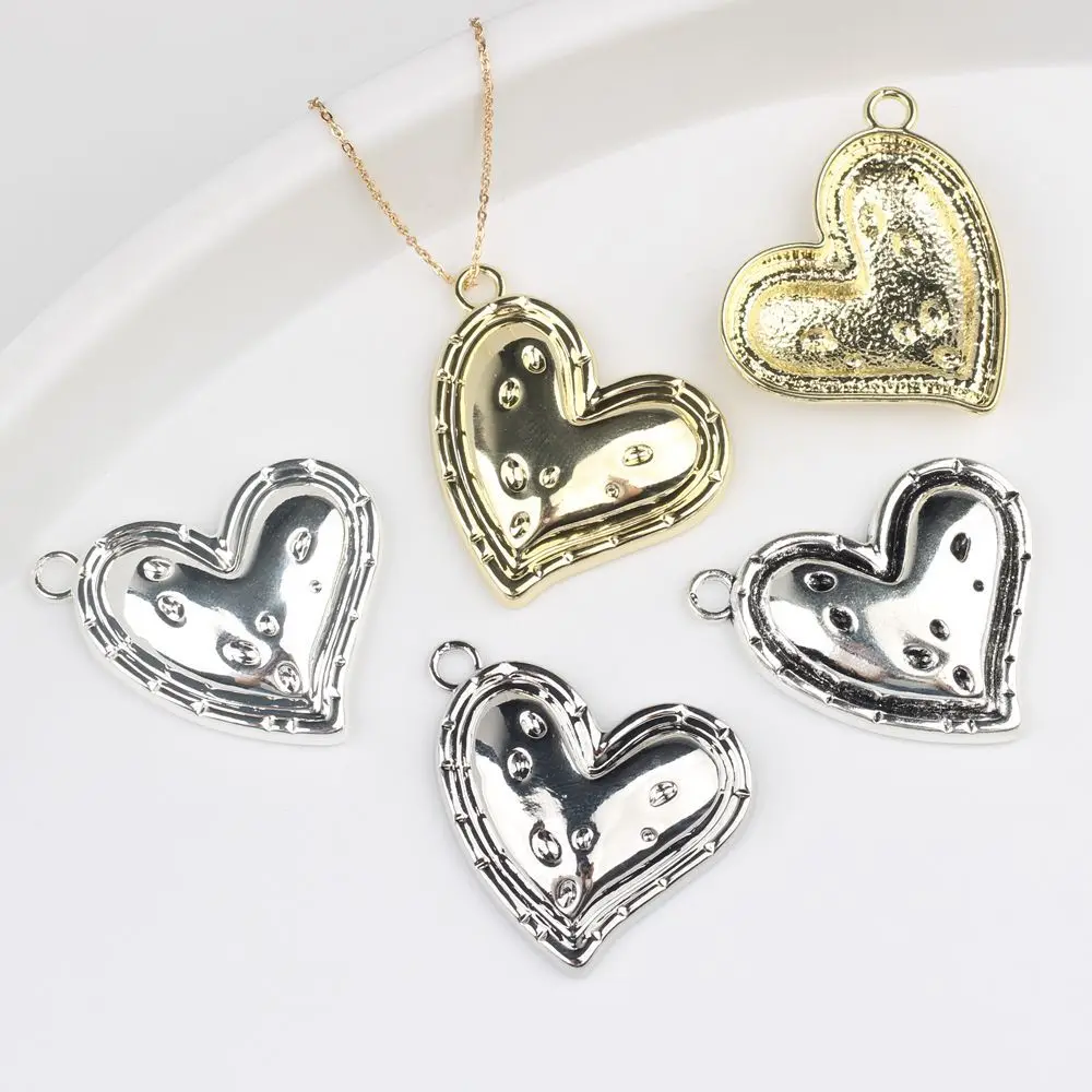 

10pcs/lot Simple Alloy Heart Pendant DIY Jewelry Making Supplies for Necklace Bracelet Earrings