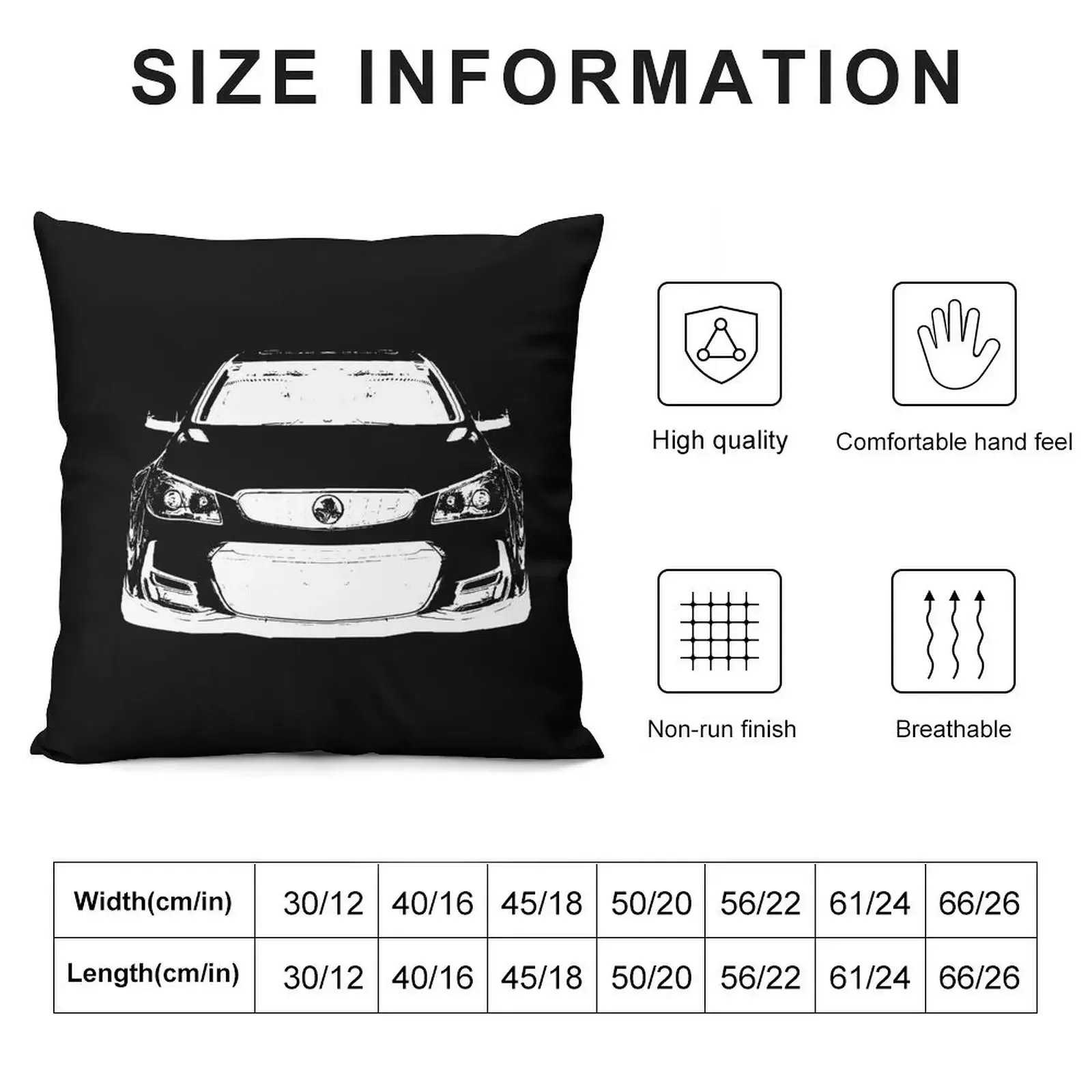 Holden VF SS Front White Throw Pillow Cushion Cover Plaid Sofa pillow