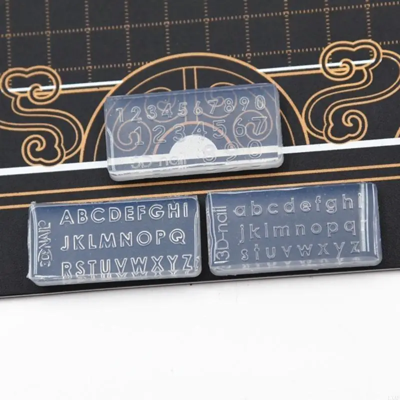 3D Letters and Numbers Art Mold Silicone Combination Decorative Mold Art Making Tool Silicone Carving Mould