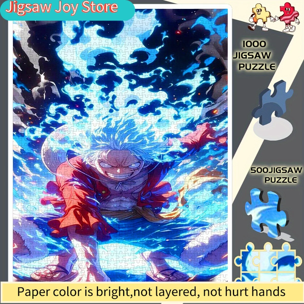 

A Powerful Character with a Burning Flame, Perfect for Enthusiasts of Passionate Anime Characters. Paper Puzzles - Educational