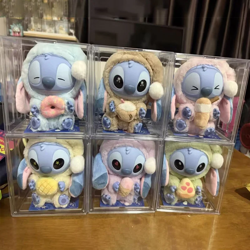 

Новая горячая оригинальная подлинная серия Disney Stitch Eat Some Thing Before Sleep, слепая коробка, подвеска, милые куклы, загадочные игрушки, подарки