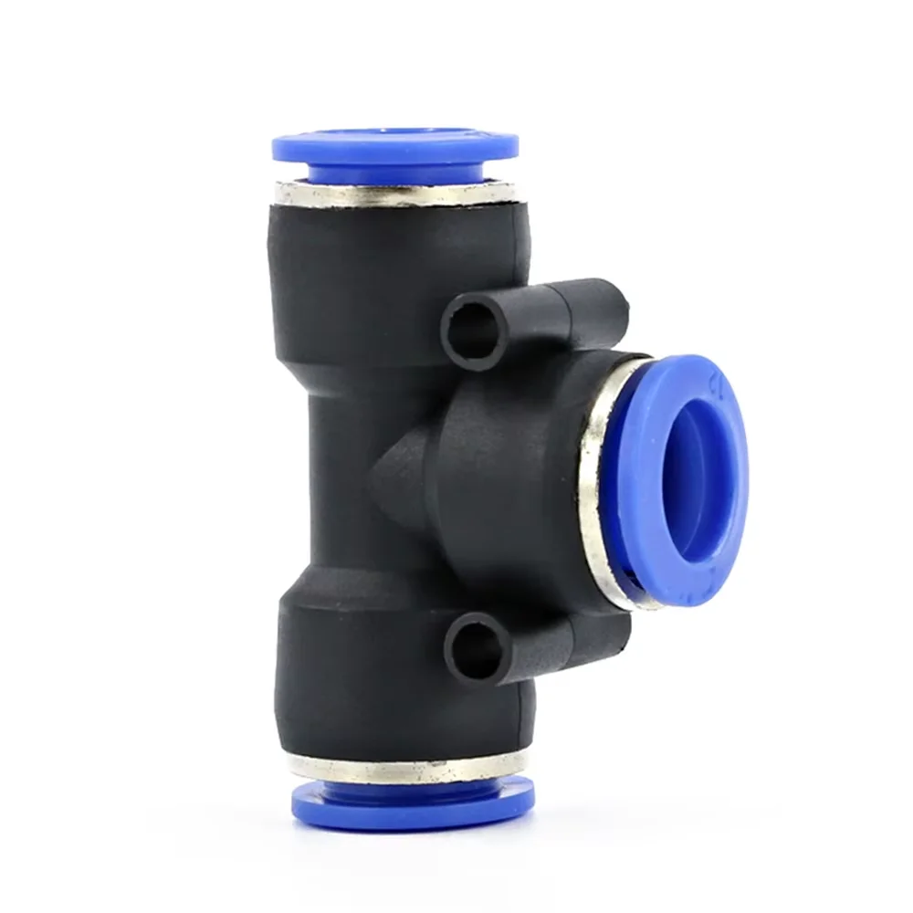 PEG Pneumatic Connector Quick Connect Tee Reducer T-shaped Plastic Pipe Water Hose 4mm 6mm 8mm 10mm 12mm 14mm 16mm