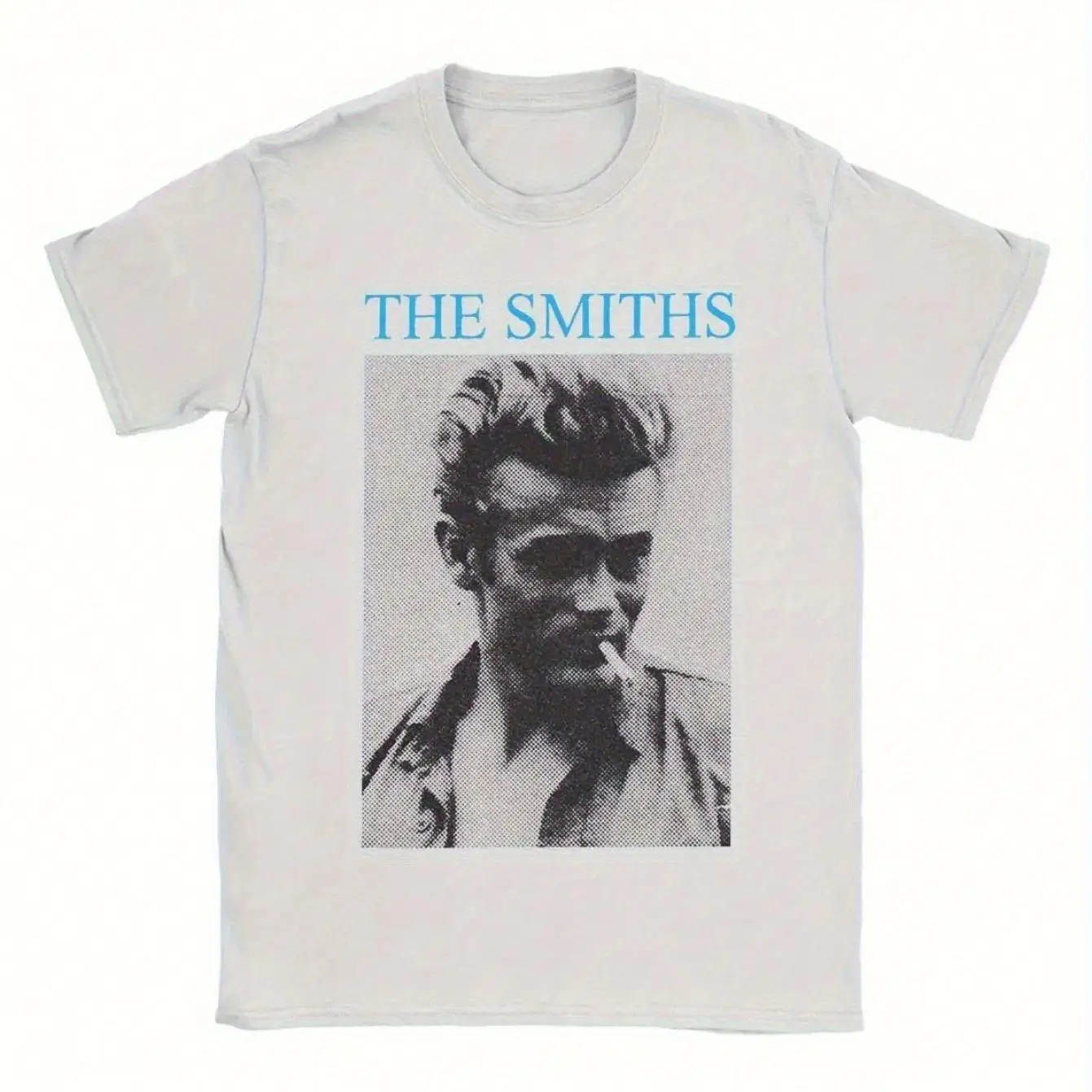 Smith Men's Retro Pattern T-shirt-retro Band Print T-shirt Signature Album Art Lyrics Soft Knit Fabric Machine
