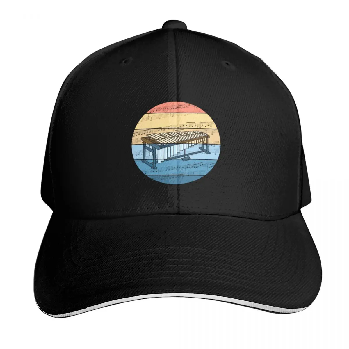 Vibraphone Music Notation Vibraphonist Percussionist Musician Baseball Cap Men Women Casual Summer Sport Sun Cap