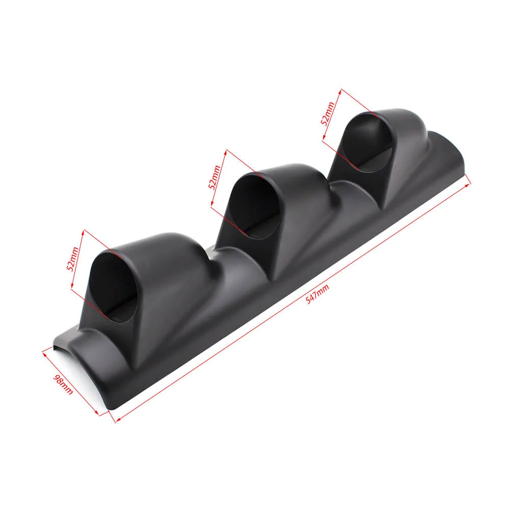 52mm Triple Gauge Pod For Universal Models 3 Hole Left Side Mount Car Bracket 2 Inch Racing Gauge Holder Auto Accessories Tuning