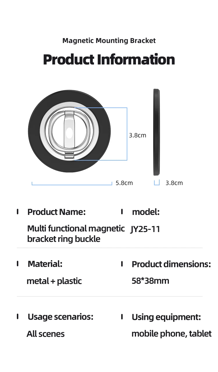 360 ° Magnetischer Telefonring-Halter für MagSafe, Magnetischer Ständer für iPhone 15 14 13 12 Pro Max, Fingerring-Halterung – Detail 13
