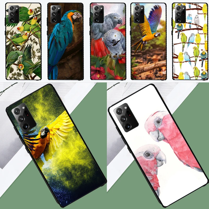 Animal Parrot Birds Case For Samsung Galaxy S21 S20 FE Note 20 Note 10 Plus S8 S9 S10 S10e S22 S23 Ultra Cover