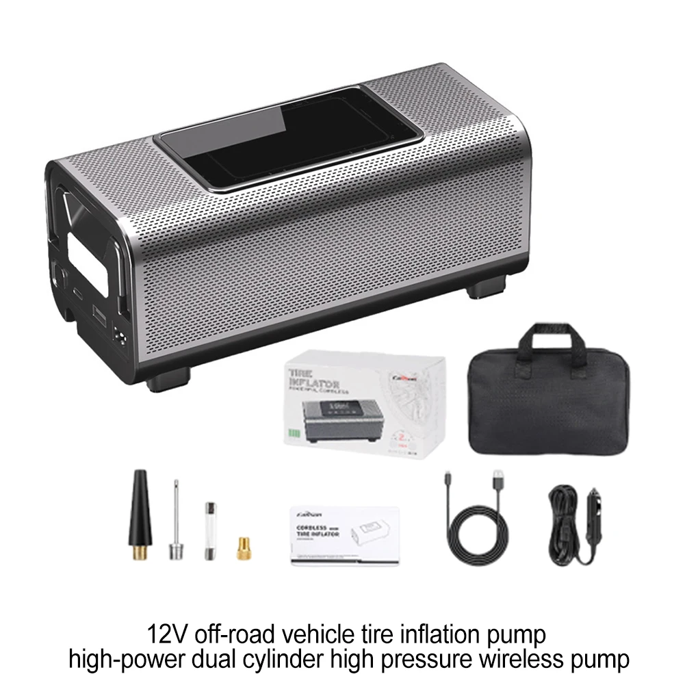 Pump With Portable Wireless Tire Inflator Powerful And Flexible Pump For Anywhere Durable Efficient