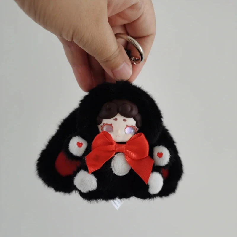 럭키디어네이 할로윈 마법 마녀 행잉 카드 버니 액션 피규어 서프라이즈 백 귀여운 애니메이션 인형 플러시 펜던트 비닐 장난감 선물