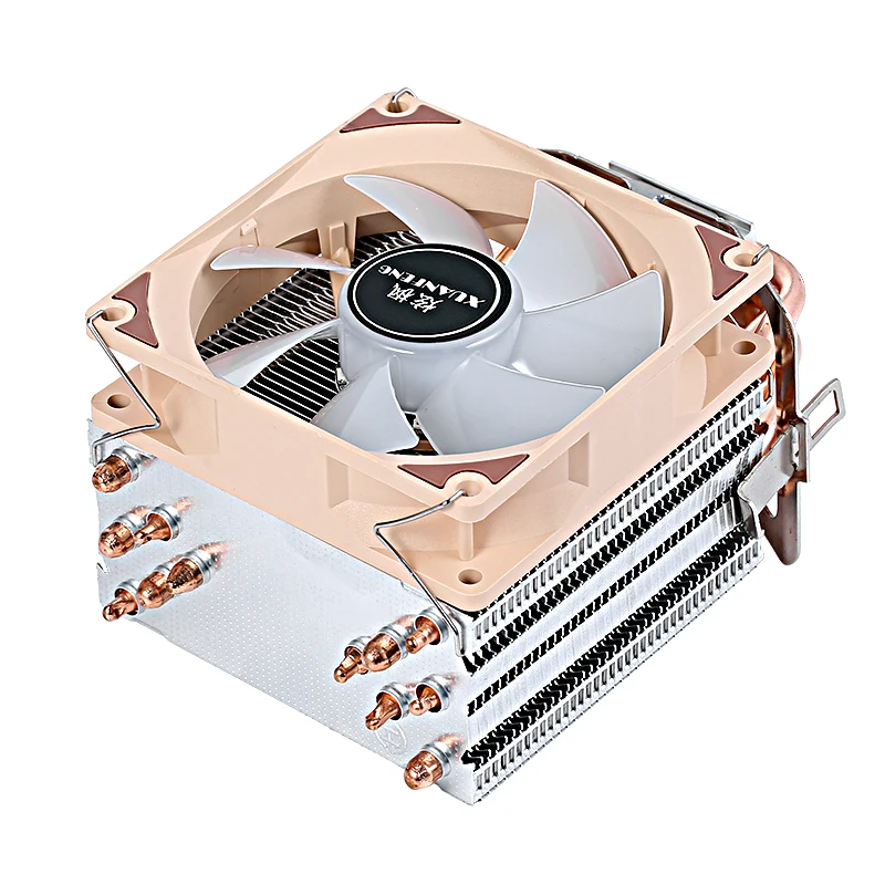 Imagem -04 - Processador Cooler Eficiente Cpu Ventilador Heat Pipe Adequado para Instalação Lga775 115x1200 1700 1356 1366 i3 i5 i7 Amd 90 mm