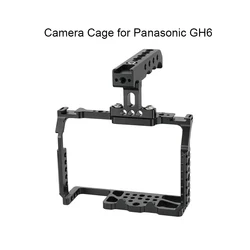 CAMVATE Full Camera Cage Rig with Top Handle & Cold Shoe Mounts & NATO Rail Special For Panasonic Lumix GH6