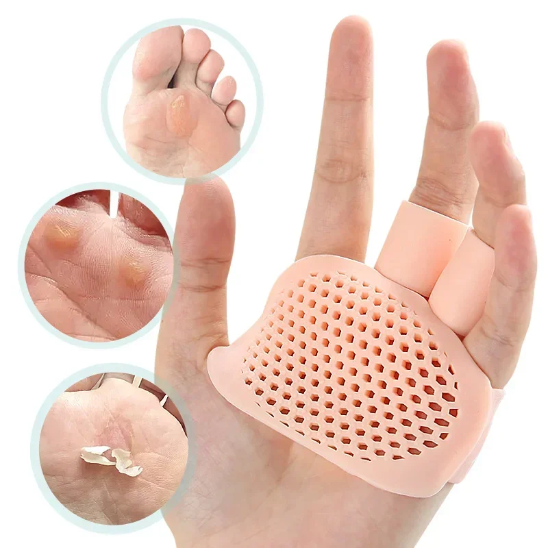 Plantillas de Gel de silicona, separador de dedos del pie, Protector ortopédico de pulgar Valgus, ajustador de juanete, Protector de Hallux, cojín para el cuidado de los pies, 2 uds.