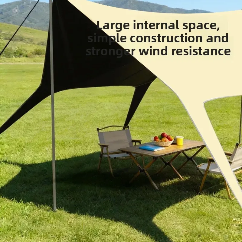 Butterfly Shaped Outdoor Canopy Tent Portable Vinyl Coated Sun Shade Shelter Camping Sunscreen and Sunshade Cloth Canopy Tent