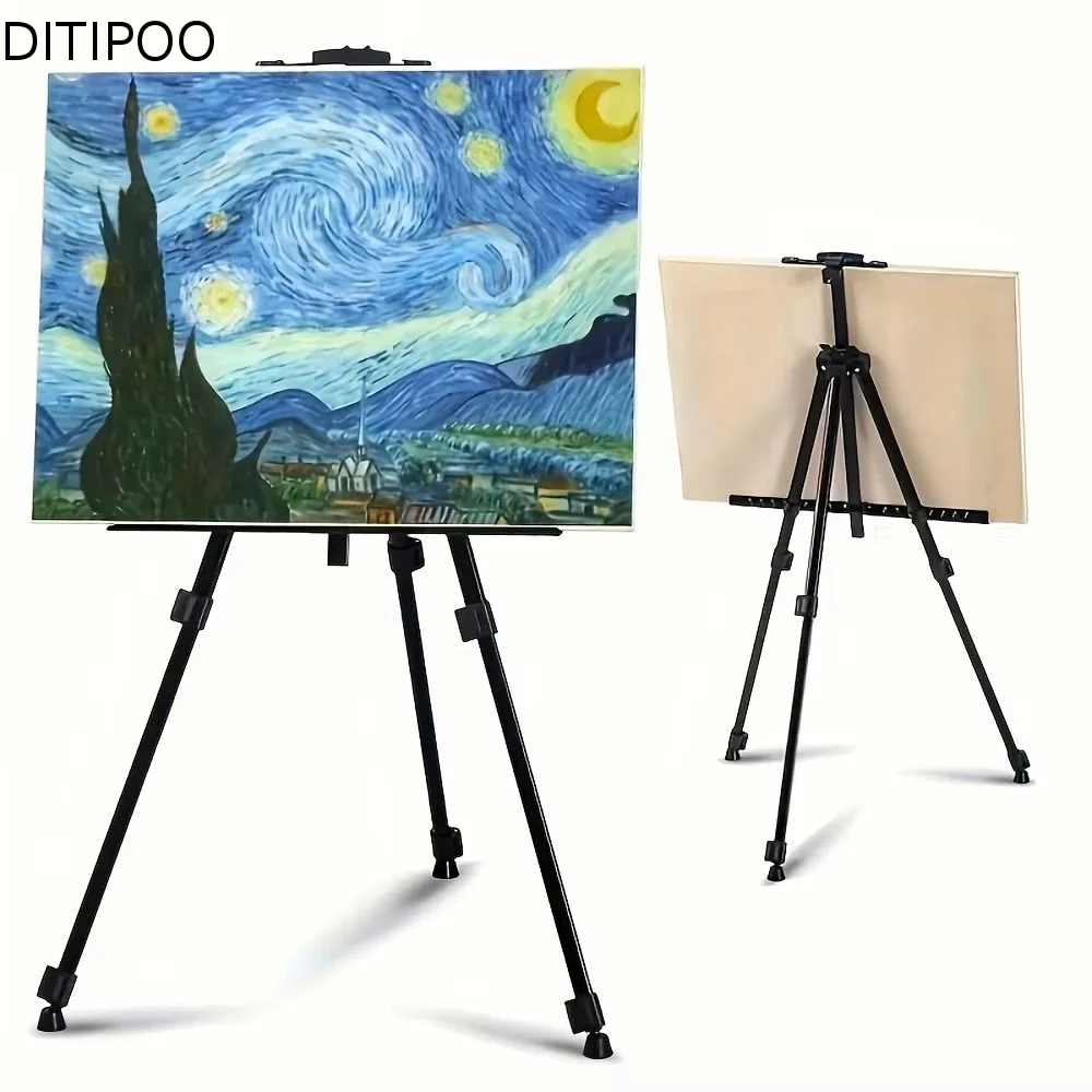 Sketch Drawing Portable Design Sketch Easel Folding Adjustable Height Artist Easel Versatile Durable Metal Easel Art Studio